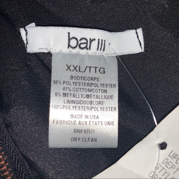 Bar III Copper Black Brocade Fit Flare Dress XXL B9/1 - Picture 7 of 12